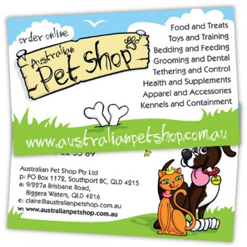 Australian Pet Shop Business Cards